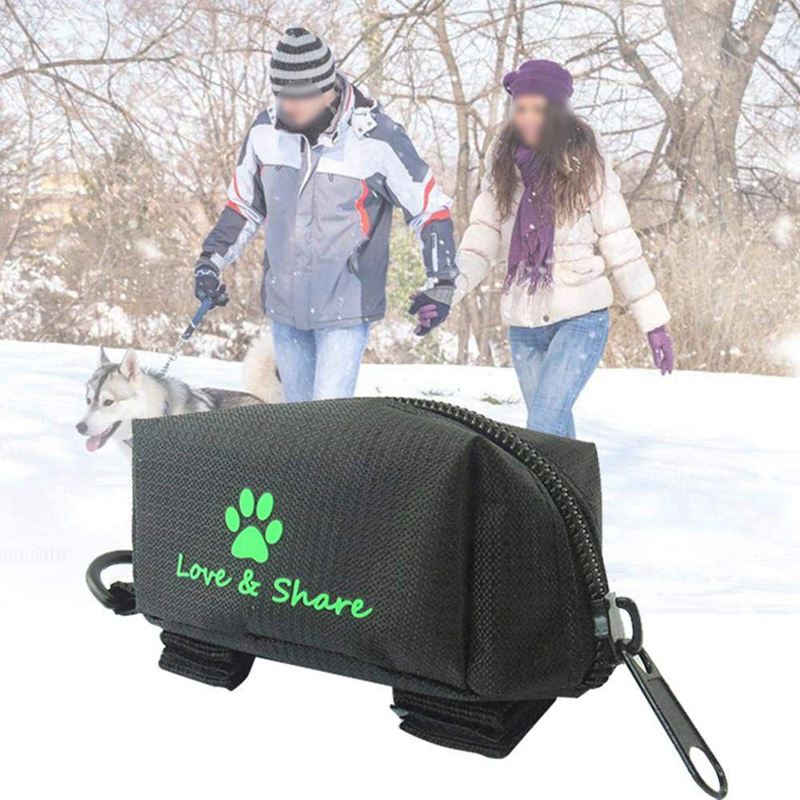 Poop Bag Dispenser, Dog Poop Bag Holder Leash Attachment - Walking, Running X8Q3