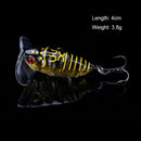 1PCS Fishing Lure Cicada Floating Artificial baits Bait Pesca Fish Popper L W9C6