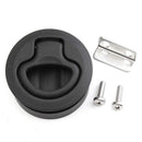 4Pcs Round Black Flush Pull Slam Latch for RV Boat Marine Deck Hatch Door R R6S3
