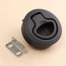 4Pcs Round Black Flush Pull Slam Latch for RV Boat Marine Deck Hatch Door R R6S3