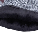 Men's Winter Leather GlovesThick Warm Fleece Windproof Gloves Cold Proof Th