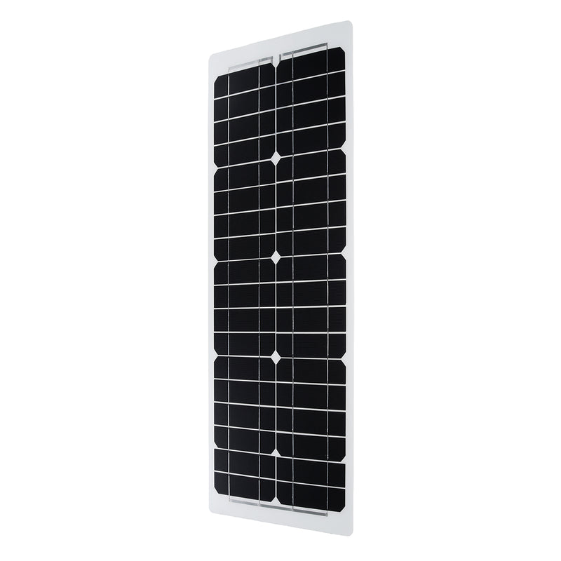 30W 12V Solar Power Panel Monocrystalline Silicon Semi-flexible Home Electricity