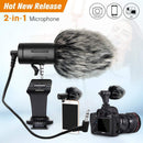 Portable Camera Microphone, Rabbit Hair Video Interview Microphone Directio