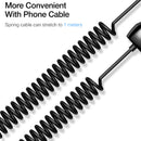 Auto Fast Charging Car Charger with Retractable Cable Phone Charger USB Wit