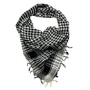 Unisex Scarf Cotton Lightweight Plaid Tassel Arab Desert Shemagh,Black Y1O6