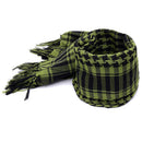 Unisex Scarf Cotton Lightweight Plaid Tassel Arab Desert Shemagh, Green S2Y1