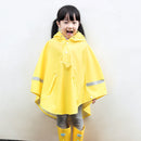 7th Children Cloak Raincoat Boy Girls Waterproof Poncho with 3M Reflection Strip  For Children Rain Coat