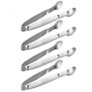 Mini Appetizers Tongs 4-Inch Serving Tongs Set of 4 Stainless Steel Mini Su