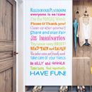 Miico FX1248 House Rules Wall Sticker Letter Proverbs Decorative Sticker Bedroom Decoration