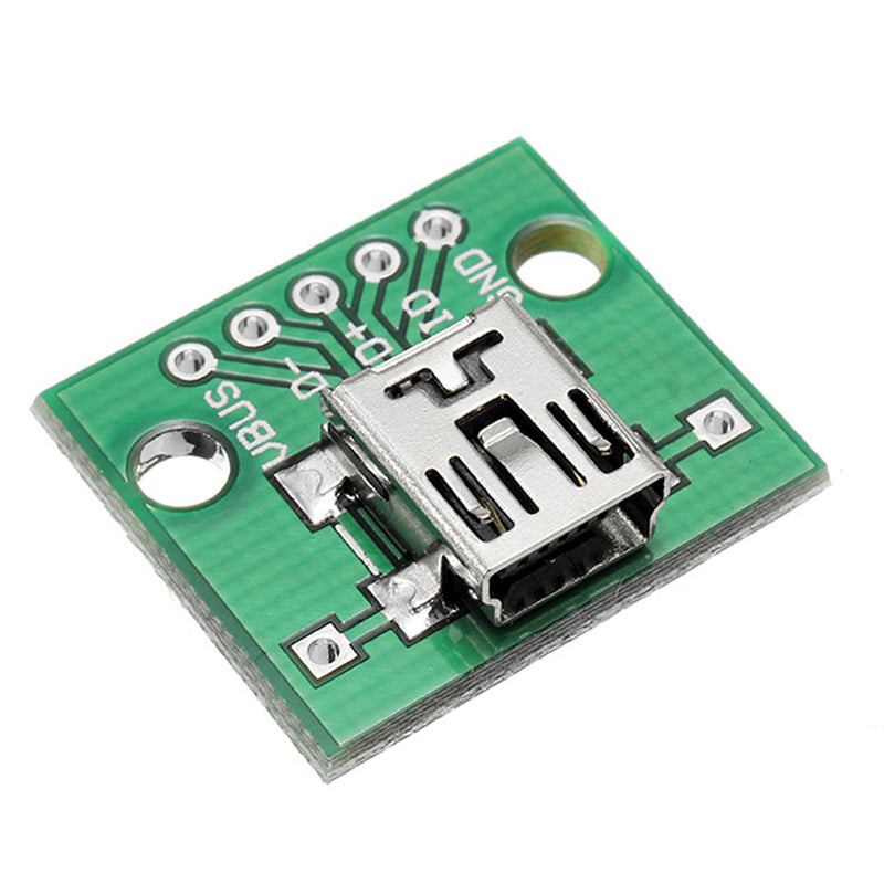 100pcs USB To DIP Female Head Mini-5P Patch To DIP 2.54mm Adapter Board