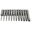 12pcs 1/4 Inch 50mm T5-T40 Magnetic Torx Screwdriver Bits Set
