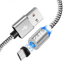 OLAF 3AMicro USB Type-C Magnetic Nylon Braided Fast Charging Data Cable For Xiaomi Mi8 Mi9 HUAWEI P30 Pocophone F1 S9 S10 Note S10+
