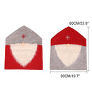 Happy New Year Merry Christmas Santa Claus Cap Table Chair Covers Red Hat Back Chair Covers Christmas Decorations for Home