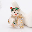 Alloy Brooch for Series Christmas Shape Snowman Buttonhole Pins Badge Jewel
