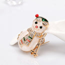 Alloy Brooch for Series Christmas Shape Snowman Buttonhole Pins Badge Jewel