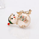 Alloy Brooch for Series Christmas Shape Snowman Buttonhole Pins Badge Jewel