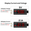 1M(3.28ft) Micro-USB Data Charging LED Digital Voltage and Current Display