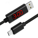 1M(3.28ft) Micro-USB Data Charging LED Digital Voltage and Current Display