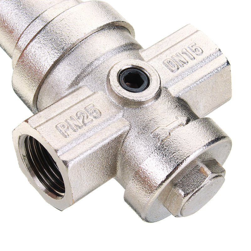 TMOK TK914 1/2" Brass High Precision Water Pressure Reducing Relief Valve Adjustable Nickel Plating DN15 PN25