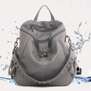 Women Backpack Purse 3 ways PU Washed Leather Rivet Studded Ladies Rucksack F8N3