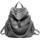 Women Backpack Purse 3 ways PU Washed Leather Rivet Studded Ladies Rucksack F8N3