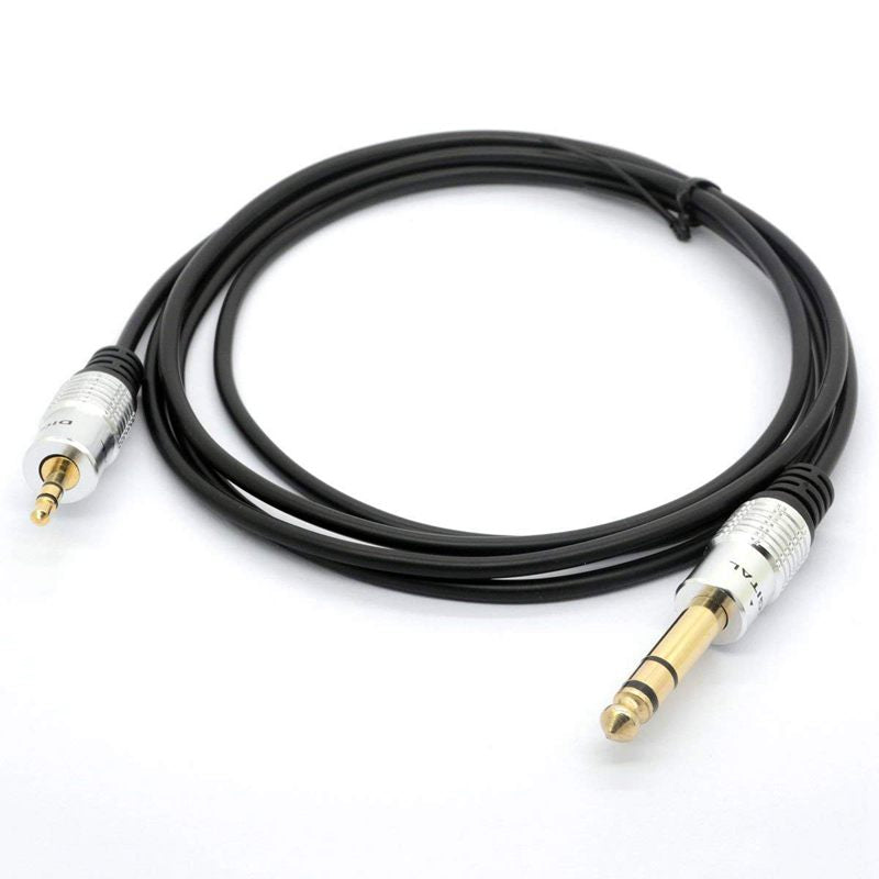 3.5mm Male to 6.35mm Male TRS Stereo Audio Jack Plug Socket Headphone Conve W3J3
