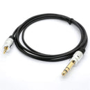 3.5mm Male to 6.35mm Male TRS Stereo Audio Jack Plug Socket Headphone Conve
