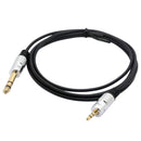3.5mm Male to 6.35mm Male TRS Stereo Audio Jack Plug Socket Headphone Conve