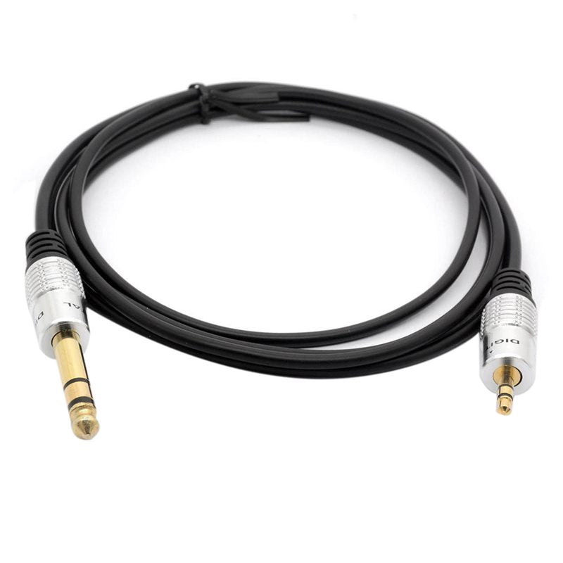 3.5mm Male to 6.35mm Male TRS Stereo Audio Jack Plug Socket Headphone Conve W3J3