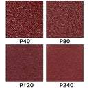 40 Pieces Hook and Loop Sandpaper Paper, 9x9x9xcm Sanding Paper 6 Holes e-S