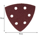 40 Pieces Hook and Loop Sandpaper Paper, 9x9x9xcm Sanding Paper 6 Holes e-S