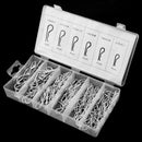 1 Set of 150Pcs R Cotter Pins Tractor Pin Clips with Plastic Box Assortment