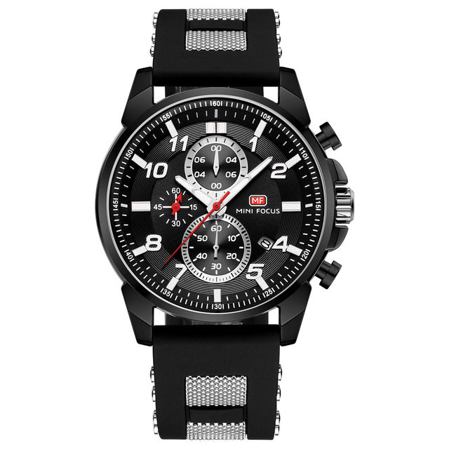 MINI FOCUS MF0268G Multi-function Chronograph Luminous Military Sports Men Watch Quartz Watch