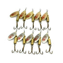 10 pieces spoon lure with blade 10 x 7g turning hard the towing and bass tr