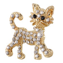 Full Shining Clear Crystal Cat Brooches and Pins Wedding for Women Gift