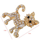Full Shining Clear Crystal Cat Brooches and Pins Wedding for Women Gift