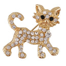 Full Shining Clear Crystal Cat Brooches and Pins Wedding for Women Gift