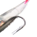ZANLURE 5pcs 10cm 14.7g Pencil Soft Fishing Lure 5 Colors Soft Baits Hook Salt/Freshwater Fishing