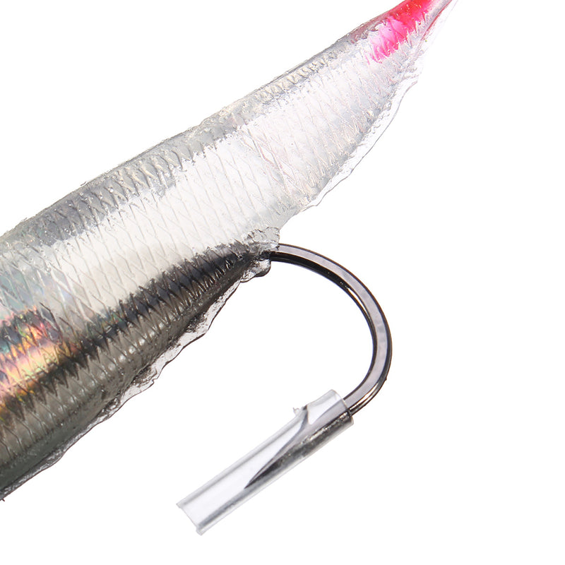 ZANLURE 5pcs 10cm 14.7g Pencil Soft Fishing Lure 5 Colors Soft Baits Hook Salt/Freshwater Fishing
