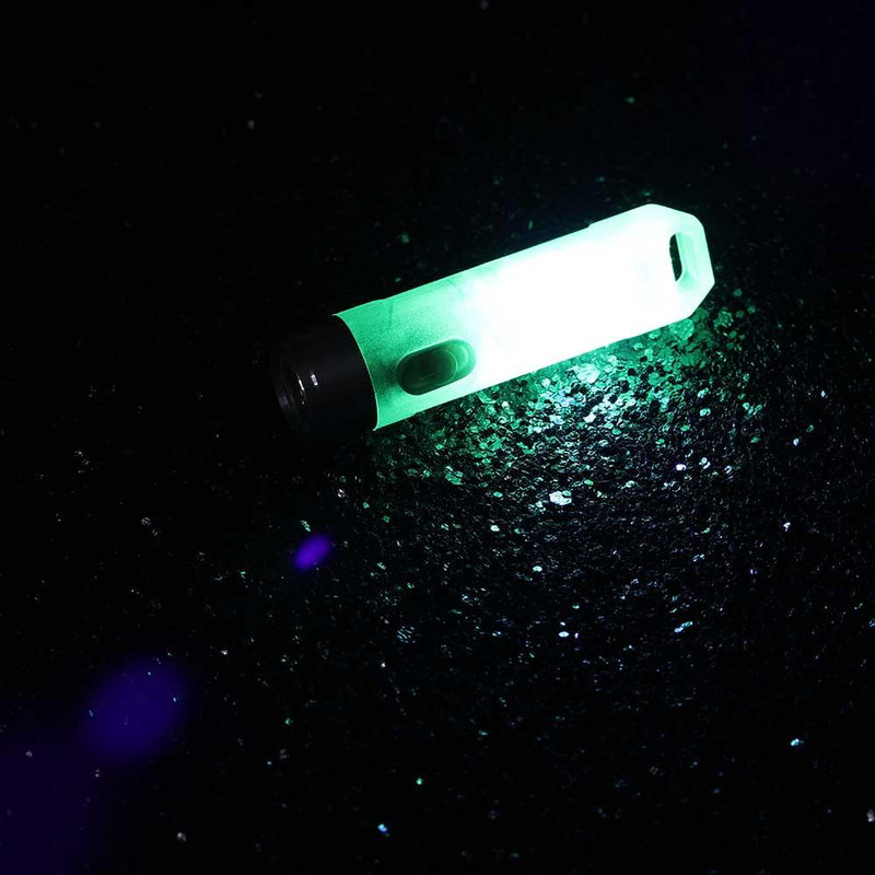 RovyVon Aurora A5 Glowing Signal USB Rechargeable EDC Flashlight Mini Keychain Light Powerful LED Torch High Lumen UV Light Red Lamp