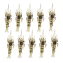 10 Pcs Shrimp Fishing Simulation Soft Prawn Lure Hook Tackle Bait Sea Fishi F3V7