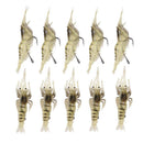 10 Pcs Shrimp Fishing Simulation Soft Prawn Lure Hook Tackle Bait Sea Fishi