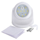 9LED Black/White Rotation Battery Powered Motion Activated Cordless Sensor Night Light