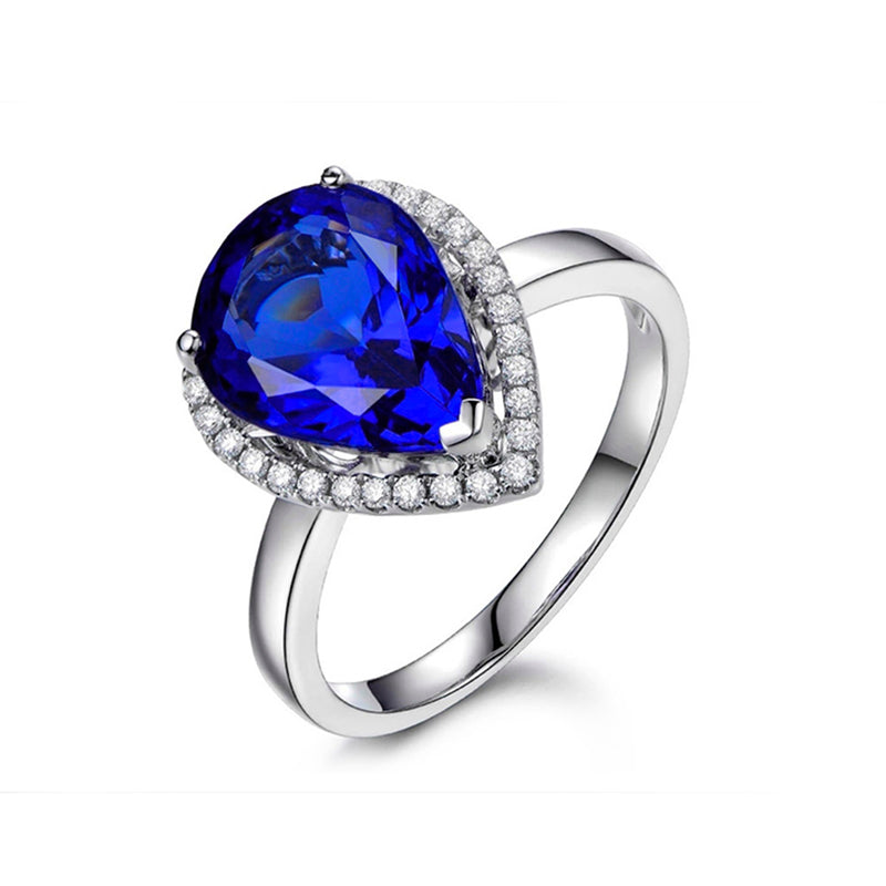 9x11mm Blue Gemstones Diamond Artificial Sapphire Jewelry DIY Making Loose Gemstone Decoration