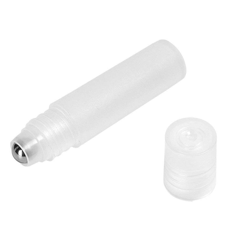 10pcs Empty Refillable Plastic Roller Bottles(10ml) With Steel Roller Ball  Q4B6