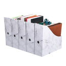 5 Pcs Marble Pattern Kraft Paper File Magazine Holder Magazine Rack Document Folder Storage Box with Sticky Notes Desktop File Books Organizer