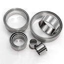 12PCS Cookie Cutters Stainless Steel Cookie Cutters Round Patisserie CuttersN7J5