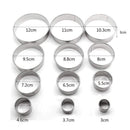 12PCS Cookie Cutters Stainless Steel Cookie Cutters Round Patisserie CuttersN7J5