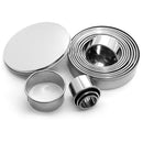 12PCS Cookie Cutters Stainless Steel Cookie Cutters Round Patisserie CuttersN7J5