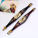 Leather Woven Hand Rope Unisex Men Women Bracelet Jewelry Clothing Accessories Gift